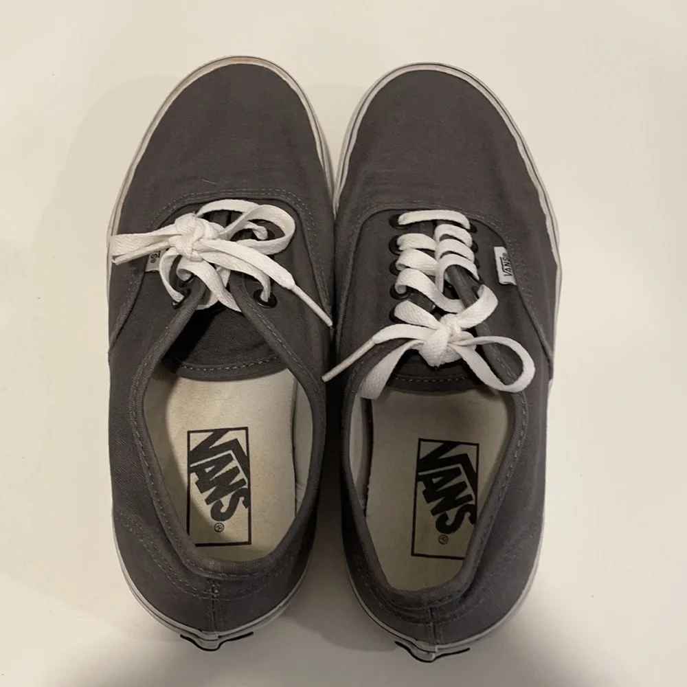 Vans Gray Canvas Low-Top Sneakers